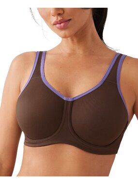 Wacoal Simone Underwire Max Support Sports Bra Brown Size 36G 855170